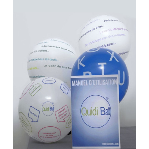 4 ballons Quidi Ball gonflés et la méthode
